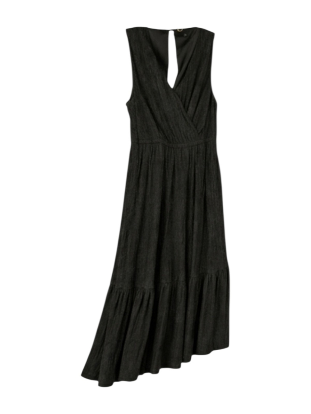 TORRID Black Sleeveless Surplice Crinkle Gauze Flowy Midi Dress NWT - Picture 2 of 10